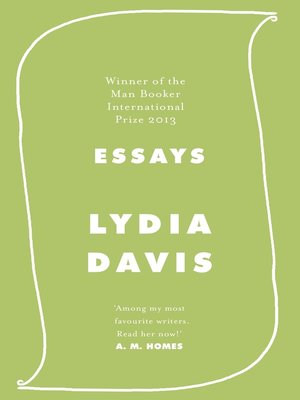 cover image of Essays